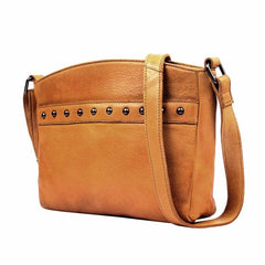 Conceal Carry Autumn Crossbody leather Gun Purse with Locking Zippers - Designer Conceal Carry Bag with Locking Zippers with Universal Holster