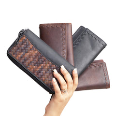 Angie RFID Wallet - Theft Protected Wallet - Identity Theft Protected Leather Wallet - Concealed Carry Wallet - Unisex Wallet Leather