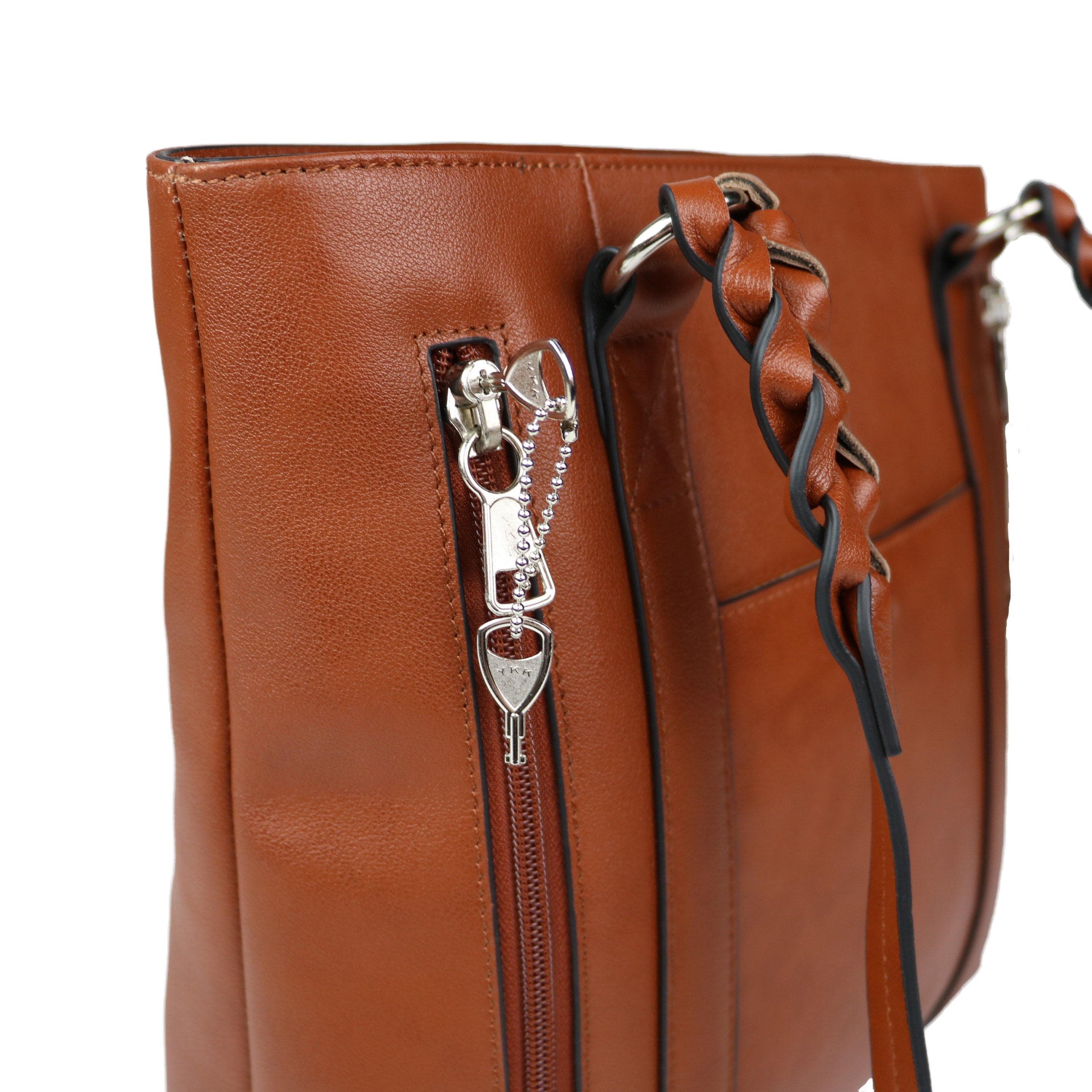 Concealed Carry Bella Leather Tote -  Women's Purse for Pistol - Locking Purse with pistol slot - Leather Conceal Carry purse for Women - Concealed carry purse holster -  Conceal Carry Handbag for Pistol - Handgun Bags for Women