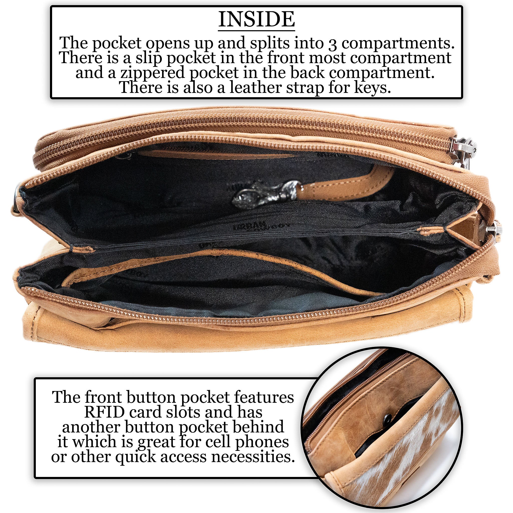 concealed carry cross body leather purse