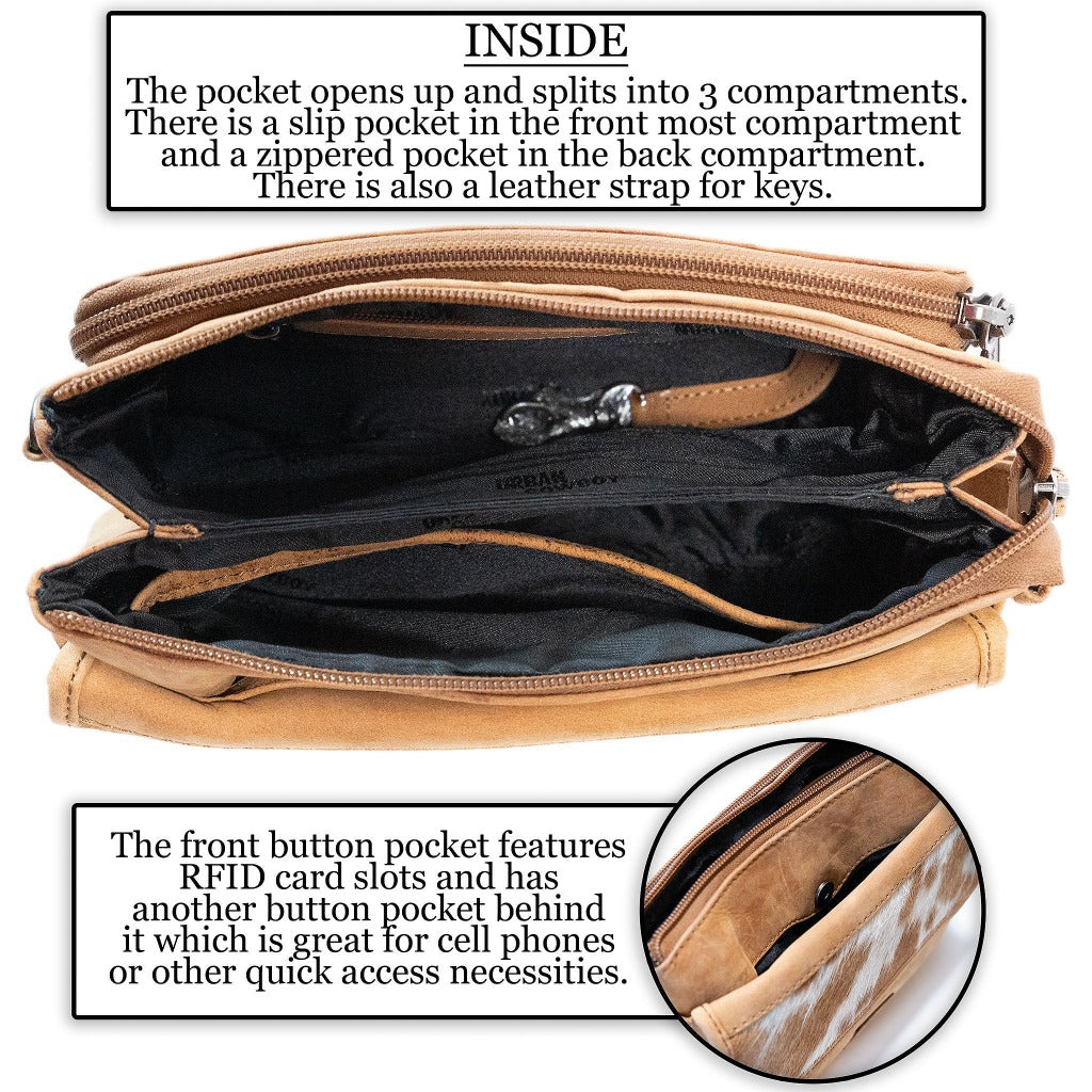 concealed carry cross body leather purse