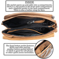 concealed carry cross body leather purse